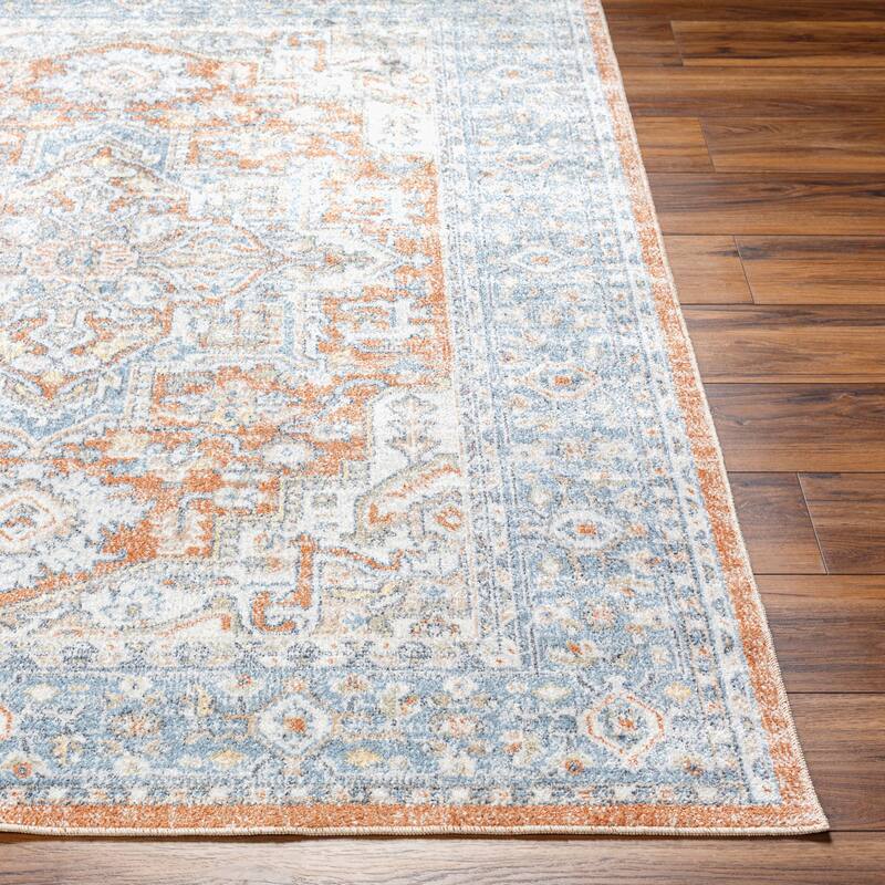 Livabliss Traditional Lillian Medallion Washable Area Rug