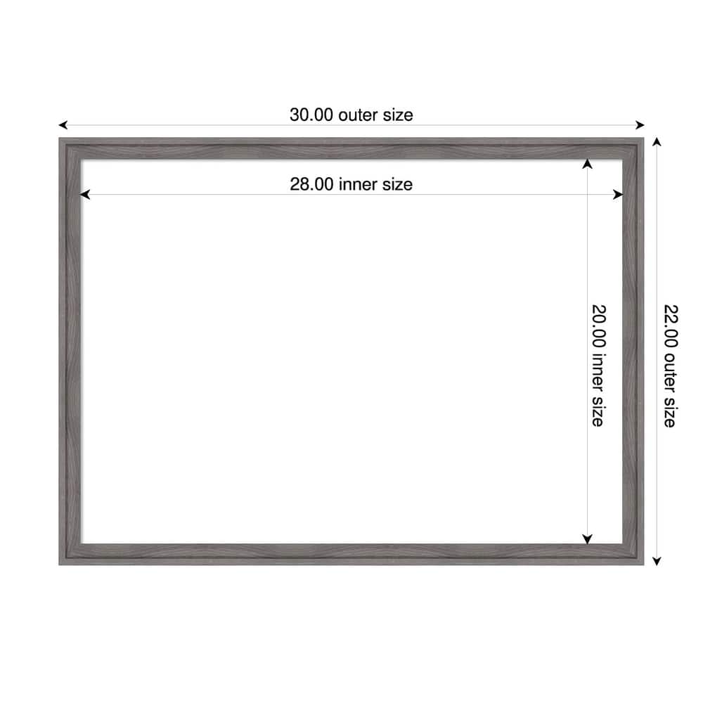 Amanti Art Florence Gold Framed Dry Erase Magnetic Board