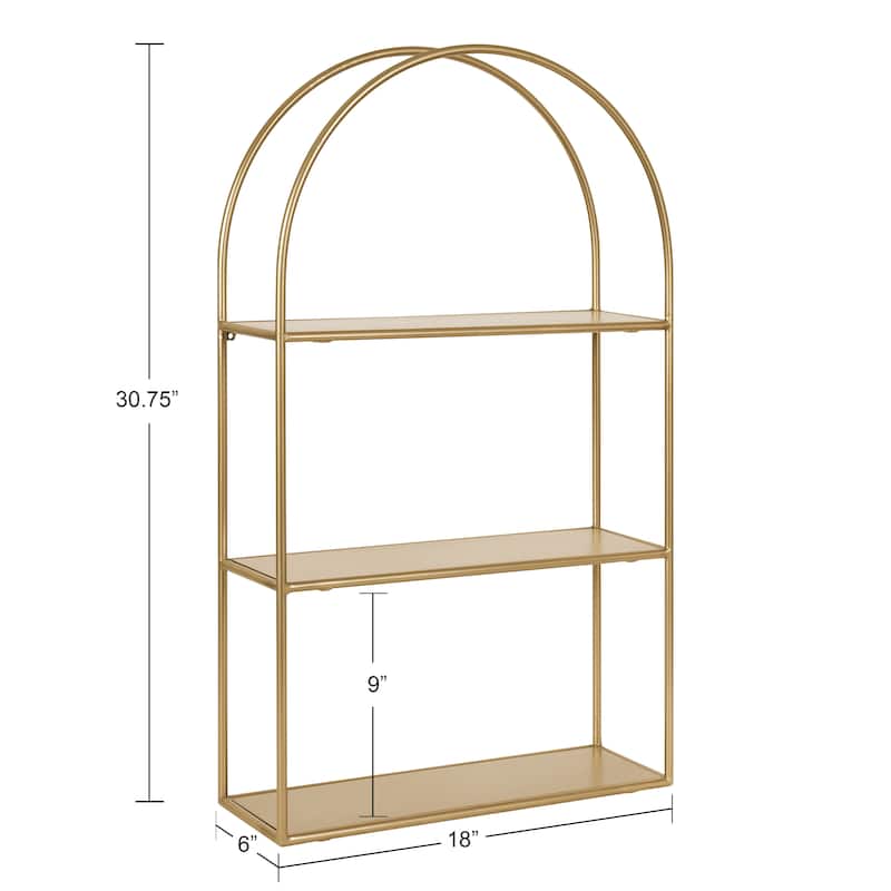 Kate and Laurel Monroe Metal Arch Shelf