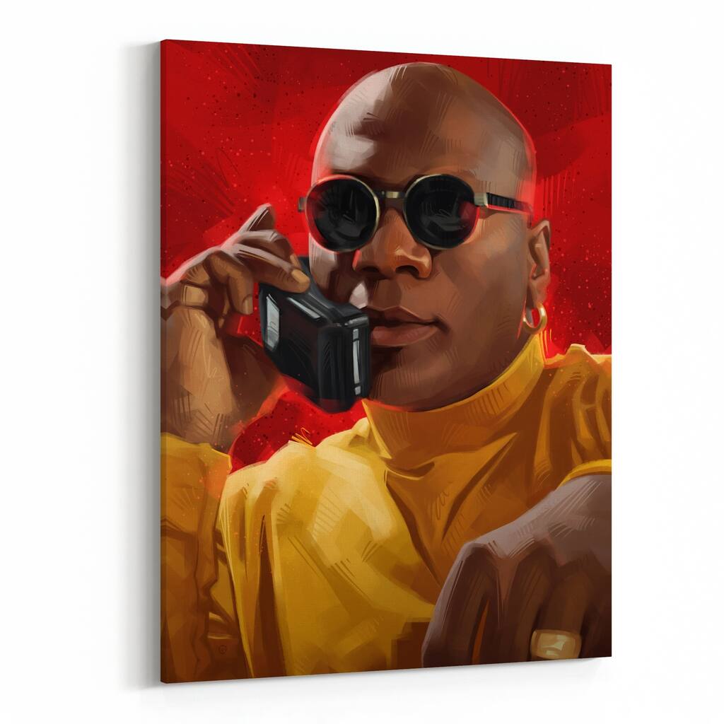 Portrait Pulp Fiction Sunglasses Canvas Wall Art Print