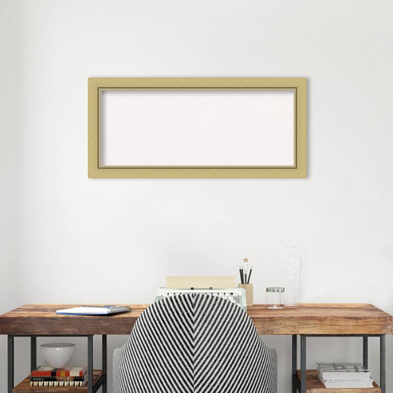 Landon Gold Narrow Framed White Corkboard Bulletin Board