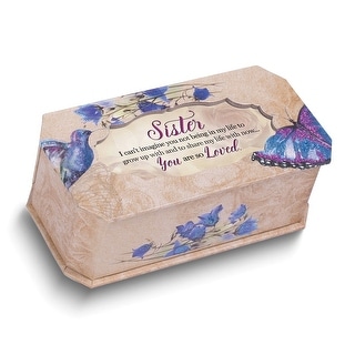 Curata Sister Sentiment Belle Papier Music Box (Plays You Light Up My Life)