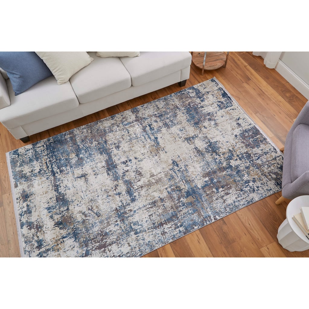 Grand Bazaar Lindstra Machine Made Abstract Modern Area Rug