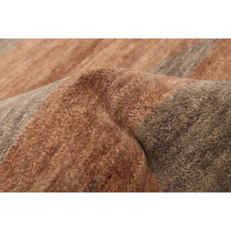 ECARPETGALLERY Hand-knotted Peshawar Ziegler Brown Wool Rug - 4'11 x 6'10