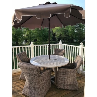 Safavieh Zimmerman Grey Aluminum Tilt And Crank 9 Foot Safavieh Zimmerman Grey Aluminum Tilt And Crank 9 Foot Market Patio Umbrella With Flap
