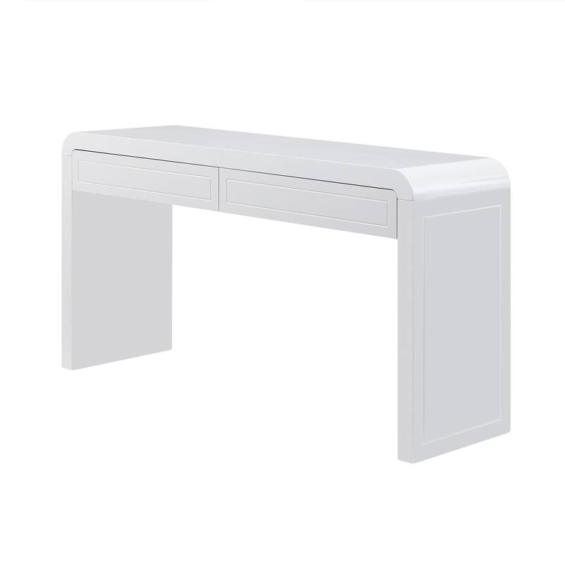 Christopher Knight Home - Varenne Curved MDF Console Table with Dual-Drawer Storage