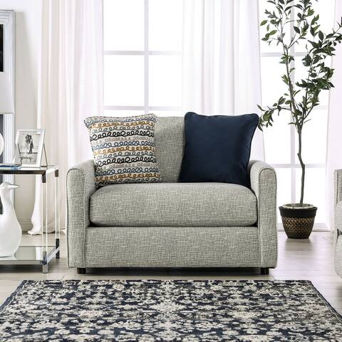 Laka Modern Grey Oversized Chair and a Half by Furniture of America