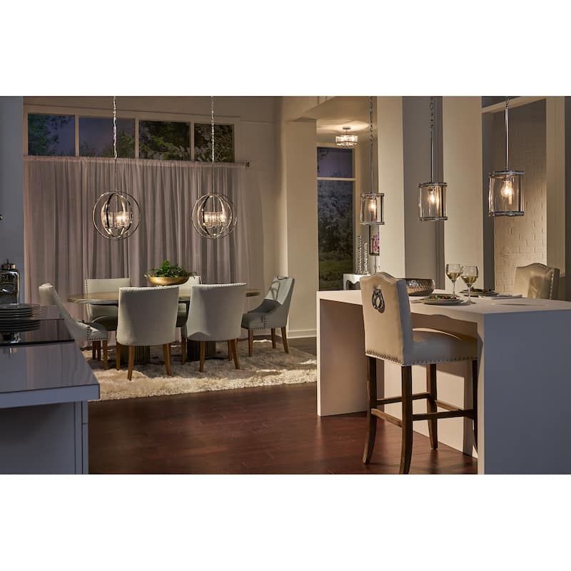 Kichler Lighting Angelica 1-Light Polished Nickel Mini Pendant Light