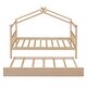 preview thumbnail 34 of 34, Twin Size Wooden House Bed with Twin Size Trundle