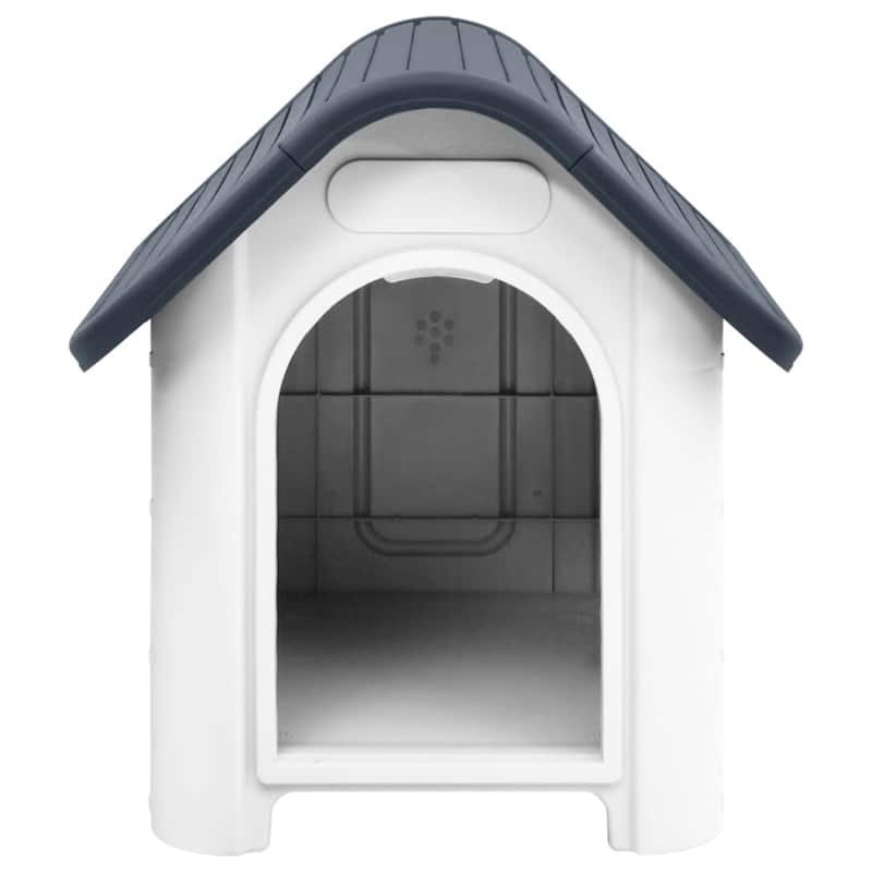 vidaXL Dog House Garden Dog Kennel Small Pet Cage Puppy Shelter Polypropylene - 23.2" x 29.5" x 26"