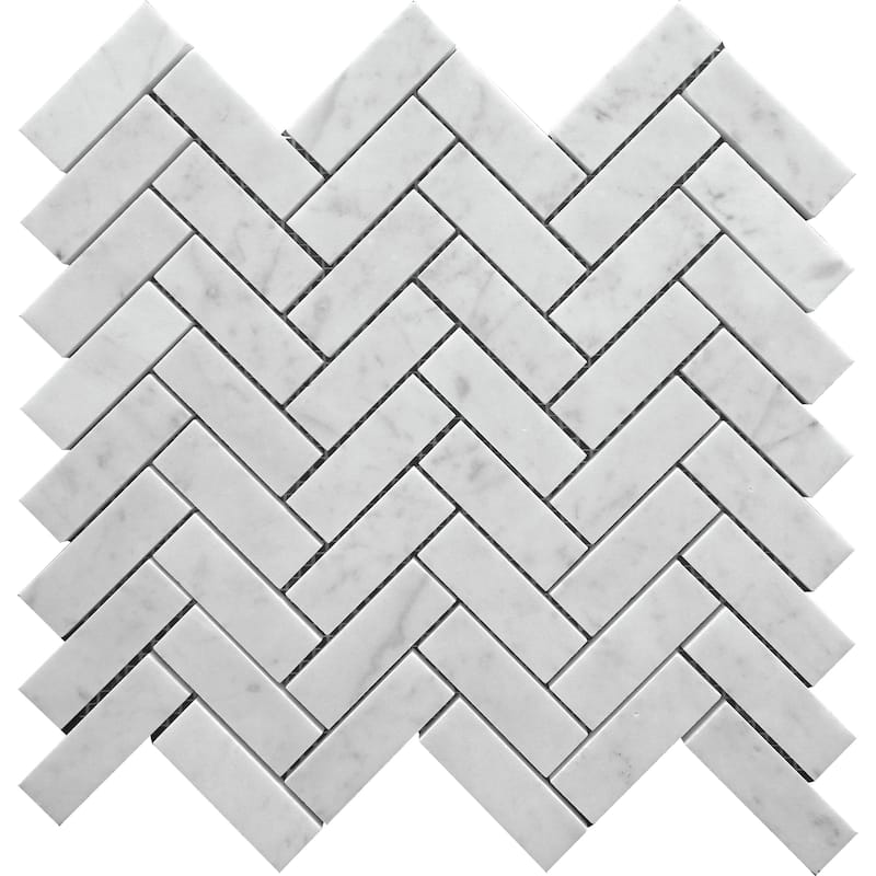 Apollo tile 12 x 12 Heritage Polished White Bianco Carrara Marble Tile (5.29 sq ft/case) - 5 Pack