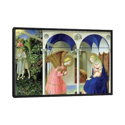 iCanvas "The Annunciation, Convent of Santo Domenico in Fiesole, 1426 (Museo del Prado)" by Fra Angelico Framed Canvas Print
