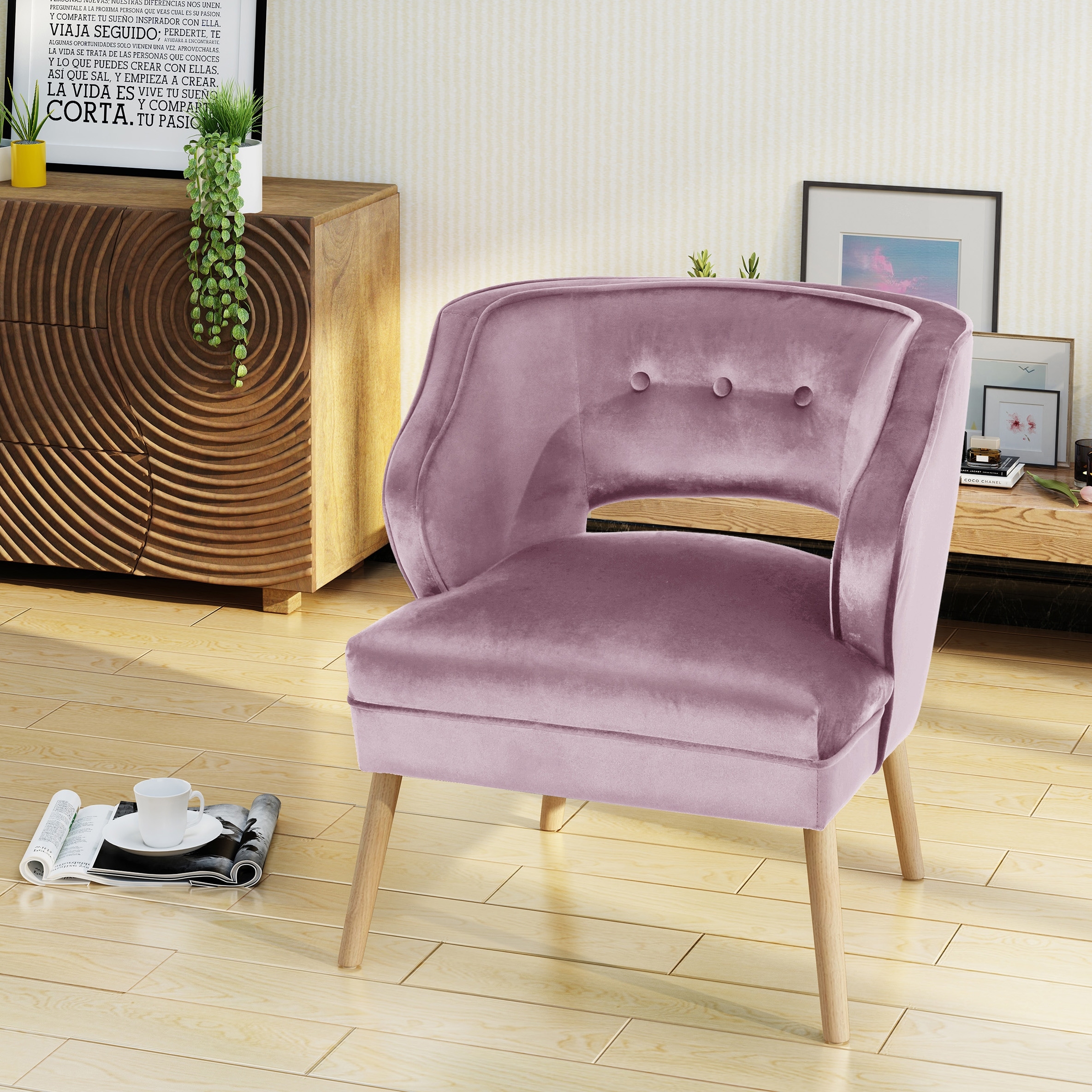 Shop Mariposa Mid Century Velvet Accent Chair By Christopher Knight Home On Sale Overstock 20727370