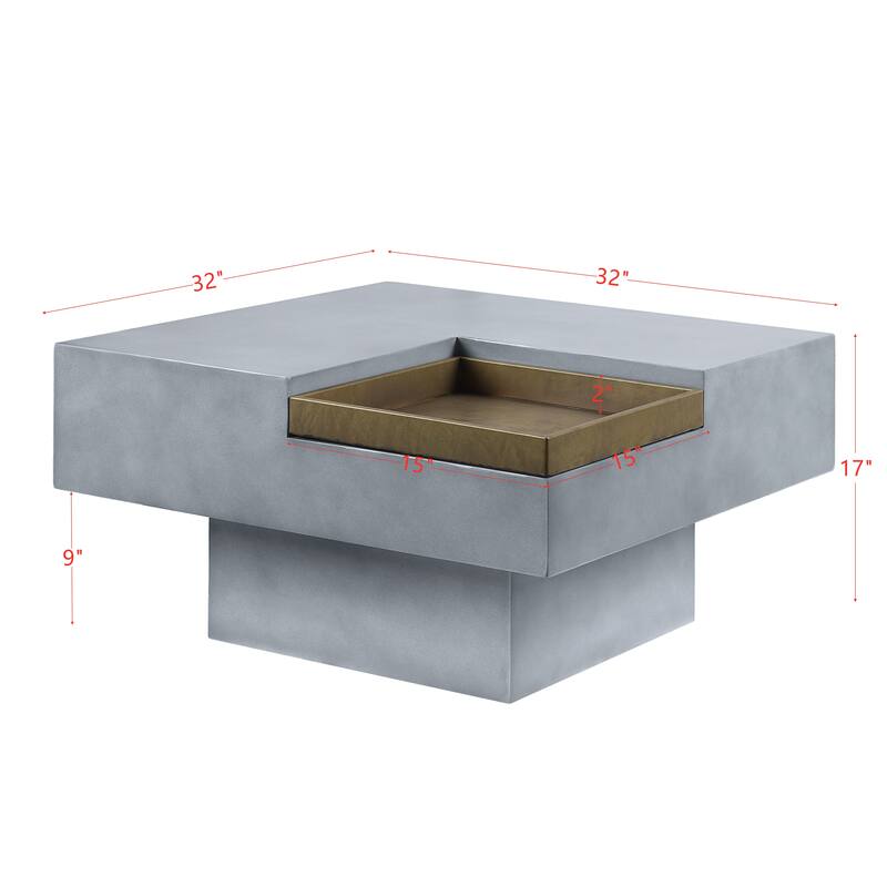 ACME Kailano Coffee Table, Weathered Gray Finish LV01928