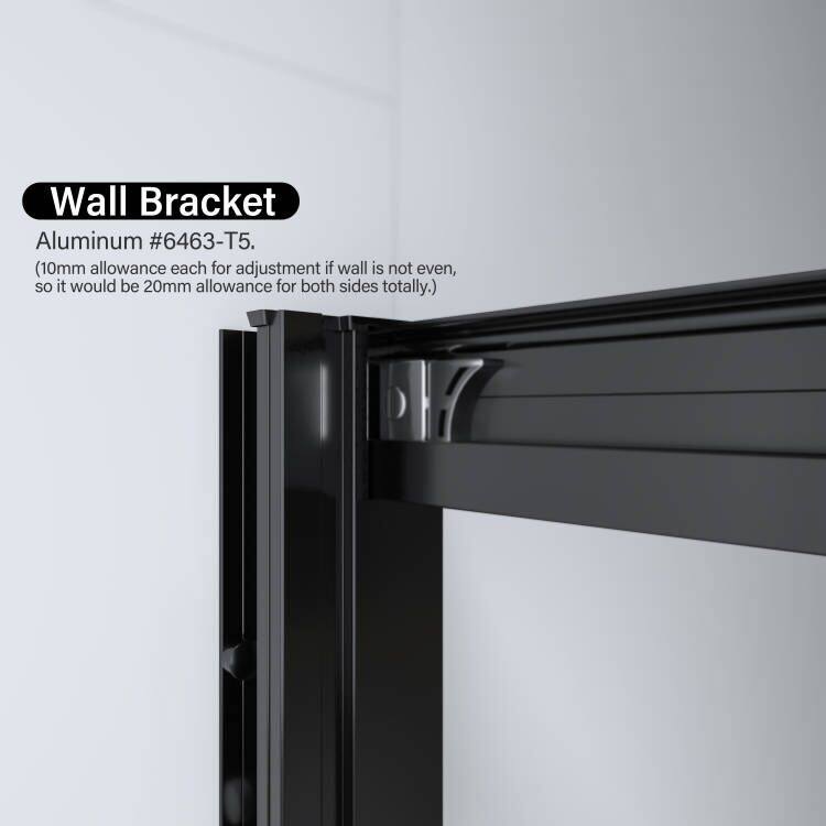 FELYL 72" W x 72" H Single Sliding Framed Shower Door