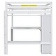preview thumbnail 6 of 13, Full Size Loft Bed with L-shaped Desk,Wardrobe and Storage Shelves