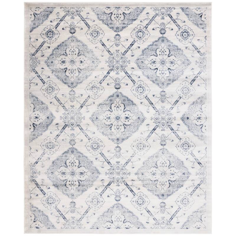 SAFAVIEH Carnegie Raghad Modern Distressed Oriental Rug - 8' x 10' - Cream/Light Grey