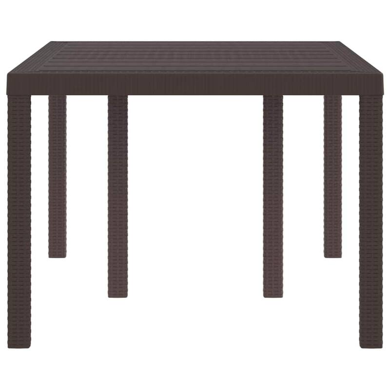 vidaXL Garden Table Anthracite/Brown poly rattan