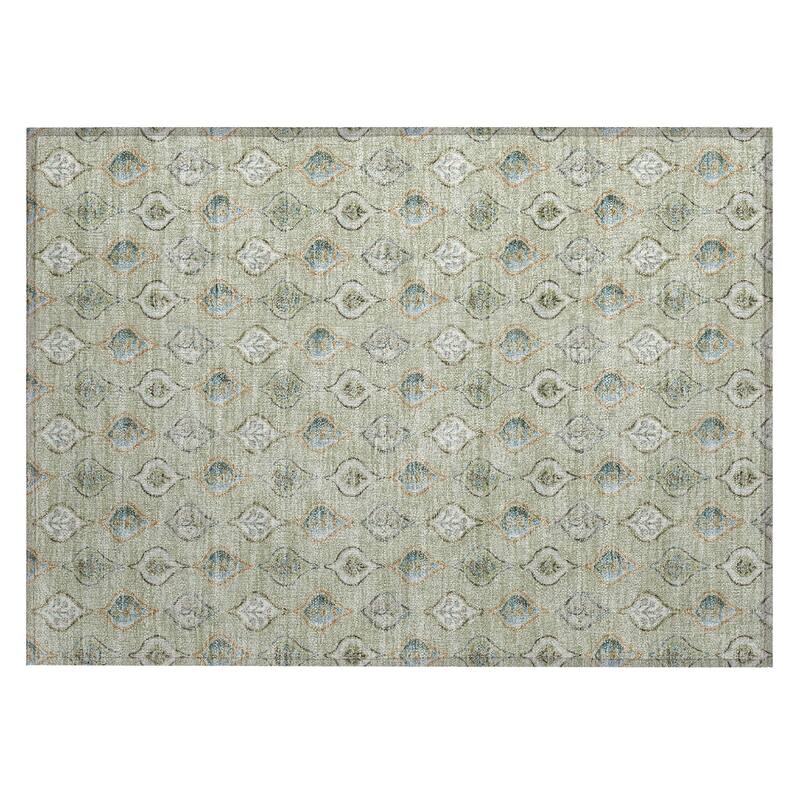 Machine Washable Indoor/ Outdoor Casual Greenwood Chantille Rug