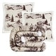 preview thumbnail 158 of 158, Indigo Hill by HiEnd Accents Campfire Sherpa Fleece Throw, 1PC or 3PC 3-Piece - White Pine