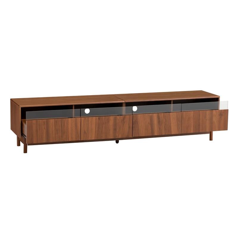 Farmhouse 78" TV Stand for TVs Up to 85", TV Console Table Entertainment Center with Drawers