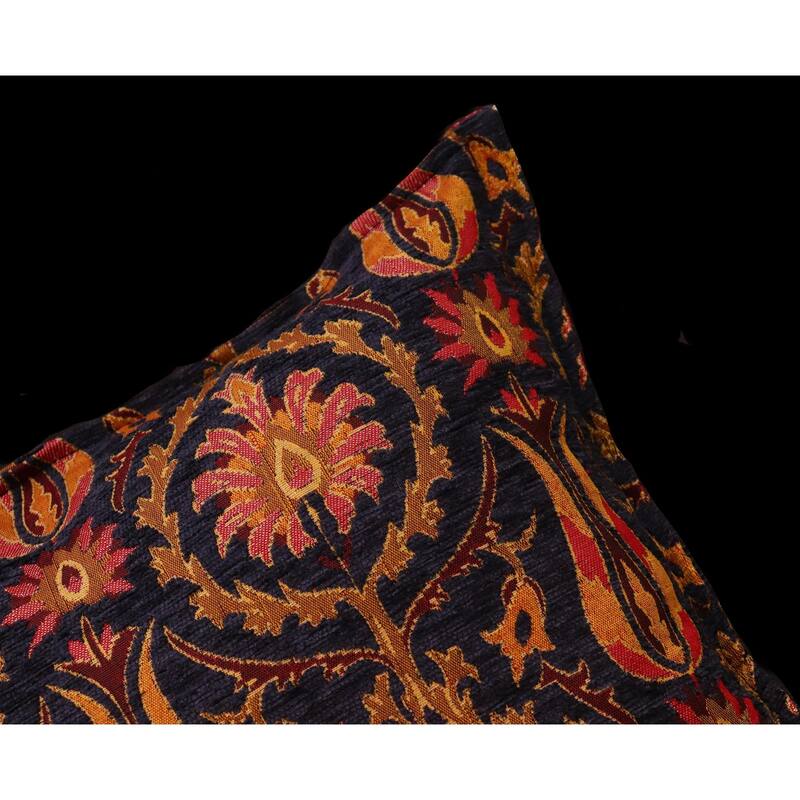 Suzani Tulip Chenille Turkish Decorative Pillow