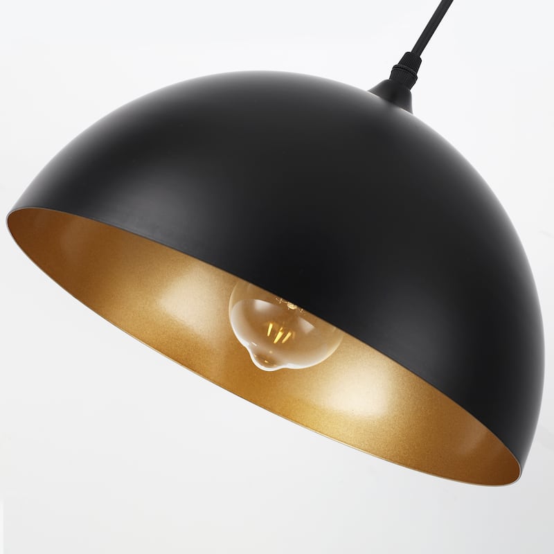 1-Light 11.81"W Metal Dome Pendant Ceiling Lights for Kitchen Island