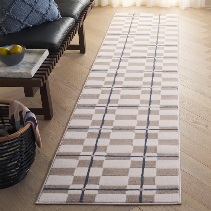 SAFAVIEH Groove Djenka Modern & Contemporary Rug - 2'3" x 8' Runner - Ivory/Blue