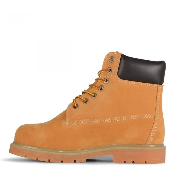 Lugz Drifter 6 Steel Toe Work Boot Golden Wheat Bark Tan 