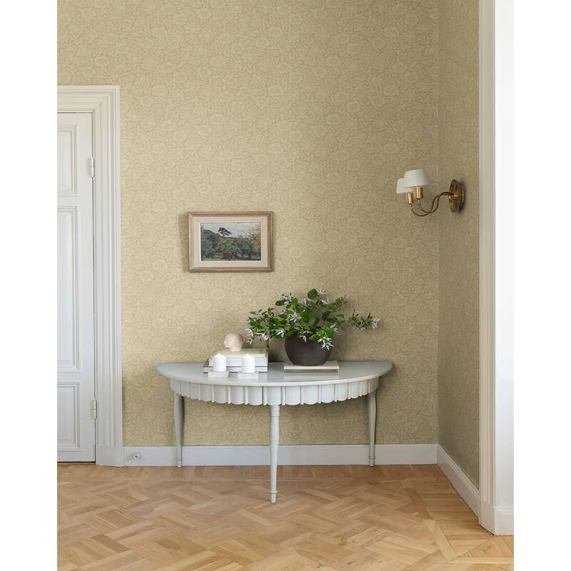 A-Street Prints Mallow Butter Floral Vine Wallpaper