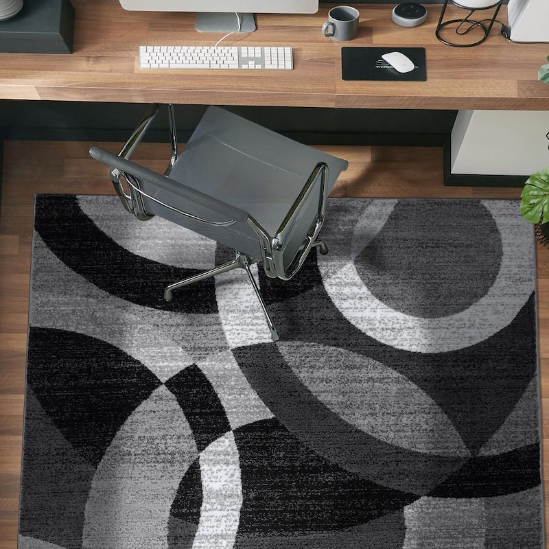 World Rug Gallery Geometric Circles Area Rug