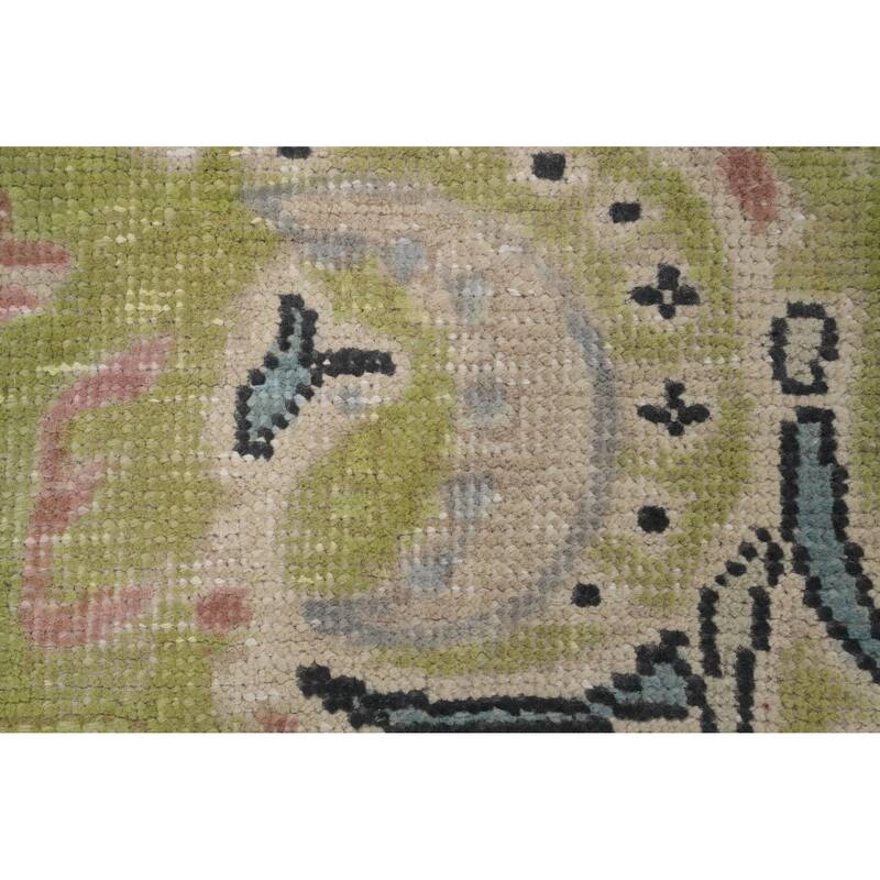 Hand Knotted Oriental 100% Wool Carpet Traditional All-Over Beige & Ivories Tabriz Area Rug - 13' 1'' X 9' 6''