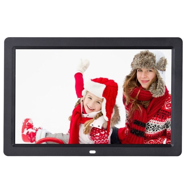 Costway 12'' IPS LCD Digital Photo Frame Calendar Clock Function MP3 Photo Video w Remote