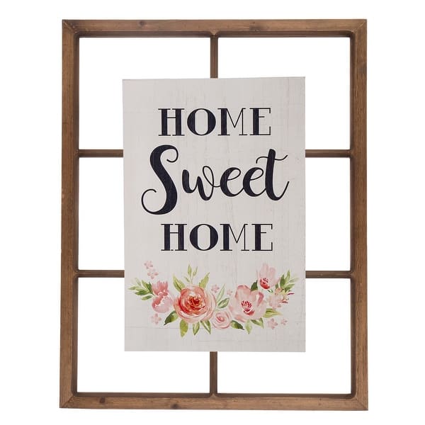 Shop Glitzhome Wooden Home Sweet Home Word Sign Wall Decor Set
