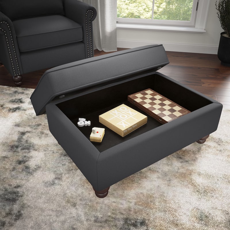 Bush Furniture Coventry Large Upholstered Storage Ottoman