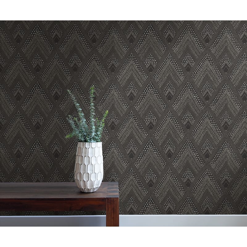Seabrook Designs Boho Rhapsody Panama Boho Diamonds Unpasted Wallpaper
