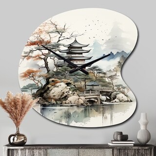 Designart - Asian Art Fantasy Sumi II - Asian Art Large Wall Clock in ...
