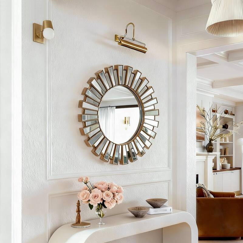 Sunburst Decorative Round Wall Mirror