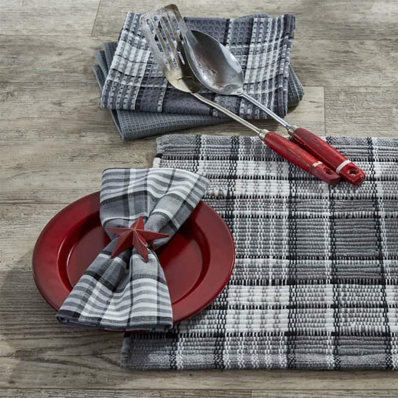 Park Designs Gray Area Chindi Placemat Set of 4 - 13" X 19"