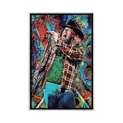 iCanvas "Ronnie Van Zant - Lynyrd Skynyrd "Free Bird"" by Rockchromatic Framed