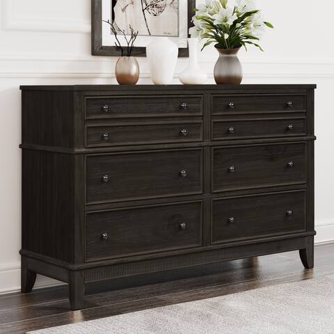 52"L Hazel 6-Drawer Solid Wood Storage Cabinet Dresser