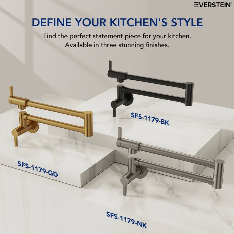 Wall Mounted Cold-Water Pot Filler,Folding Kitchen Faucet