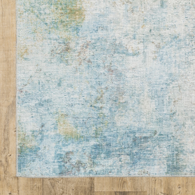 Vista Home Montreux Contemporary Abstract Yellow/Gold Area Rug