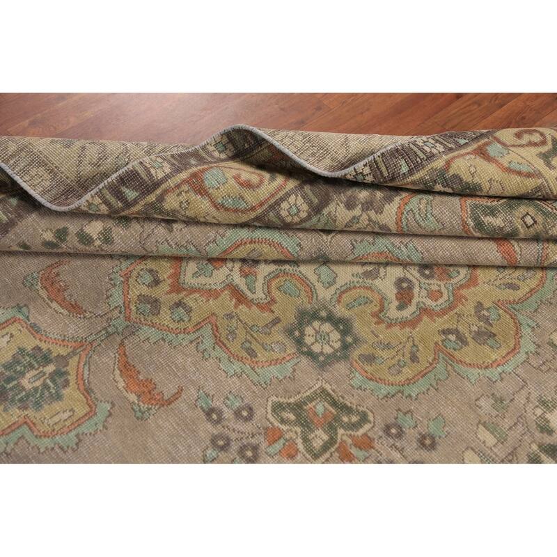 Medallion Tabriz Persian Area Rug Oriental Floral Handmade Wool Carpet - 6'8"x 9'7"