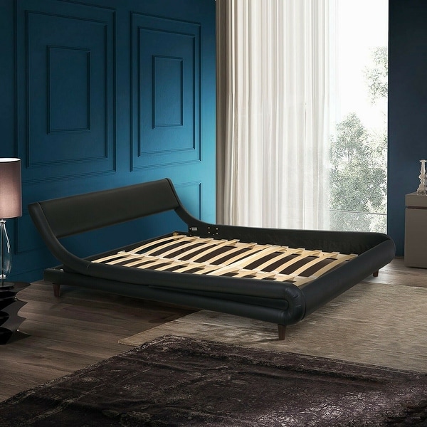 Pu leather queen on sale bed frame