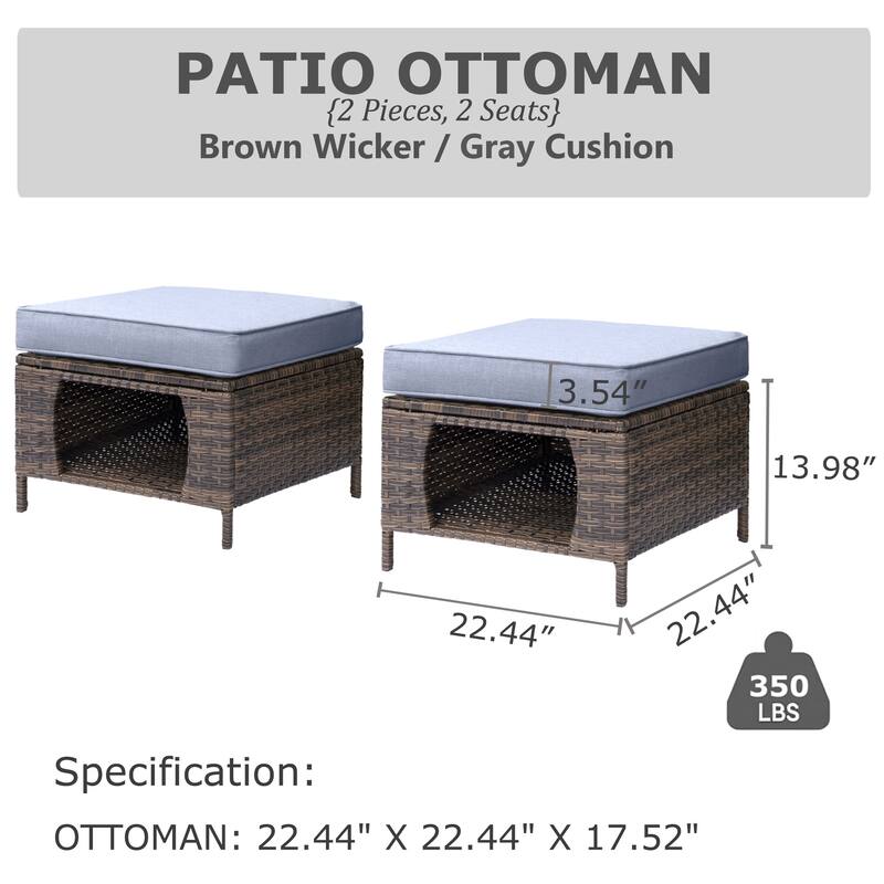 High Back Brown Wicker Outdoor Patio Furniture Sets with Swivel Chairs