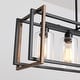 preview thumbnail 5 of 4, 35.4-Inch 5 Light Farmhouse Linear Chandelier for Dining Room Pool Table Pendant Light Fixture