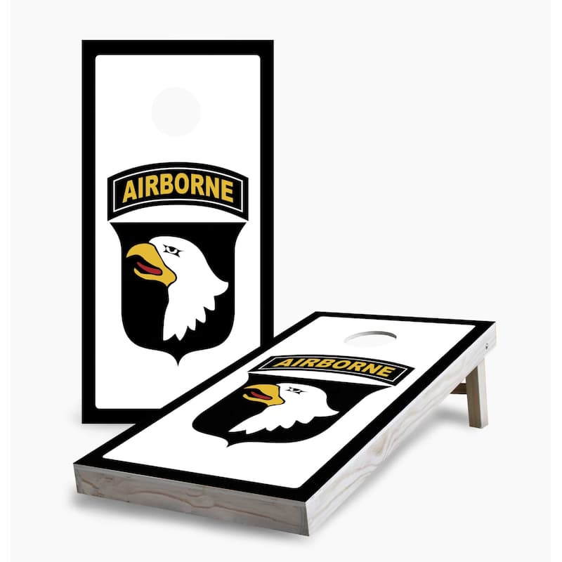 101st Airborne Cornhole Game (Choose Wraps or Boards) - 2x4 Boards (24" x 48") - NO Accessories
