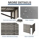 preview thumbnail 7 of 15, 3-Piece Outdoor Wicker Sectional Sofa Set, Patio Furniture with Chaise Lounge & Coffee Table - N/A