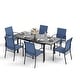 preview thumbnail 38 of 49, MAISON ARTS 7/9-Piece Patio Dining Set with Metal Rectangle Expandable Table and 6/8 Textilene Dining Chairs